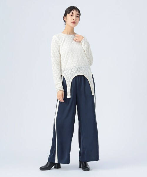 BEAMS HEART(ビームスハート)の「2WAY ガーター ロング スリーブ プルオーバー(Tシャツ/カットソー・レディース・カーキ/ホワイト系その他5・FREE)」の3枚目の写真
