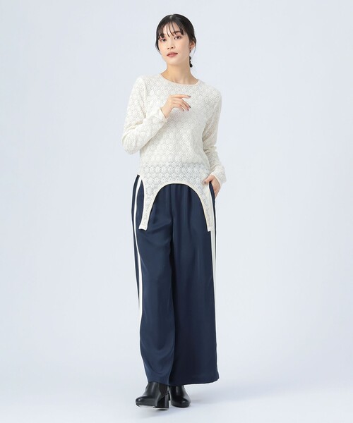 BEAMS HEART(ビームスハート)の「2WAY ガーター ロング スリーブ プルオーバー(Tシャツ/カットソー・レディース・カーキ/ホワイト系その他5・FREE)」の4枚目の写真