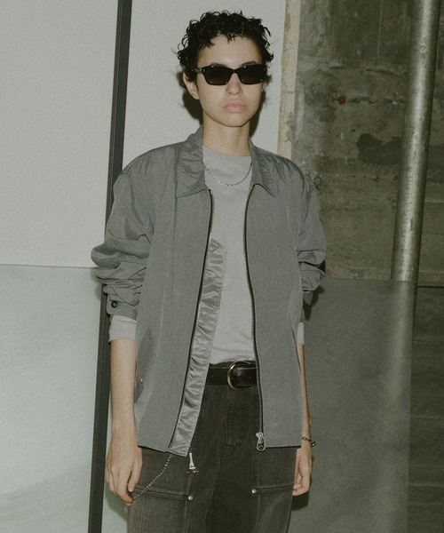 JIEDA(ジエダ)の「ZIP SHIRT(シャツ/ブラウス・メンズ・ダークグレー/オリーブ系・1/2)」の1枚目の写真