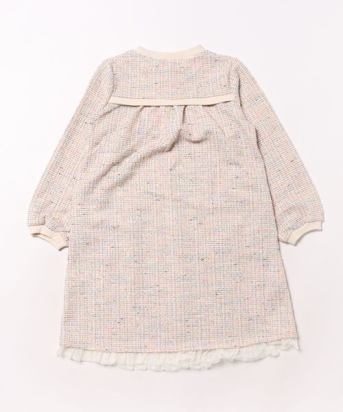 nino（ニノ）の「ツイードジャガードワンピース（ワンピース・キッズ・ブラック/ホワイト・130cm/140cm/150cm）」の3枚目の写真