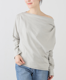 La TOTALITE | 【洗える】GREYCHORD/グレーコード ミニウラケオフショルトップス(Tシャツ/カットソー)