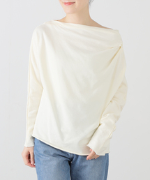 La TOTALITE | 【洗える】GREYCHORD/グレーコード ミニウラケオフショルトップス(Tシャツ/カットソー)