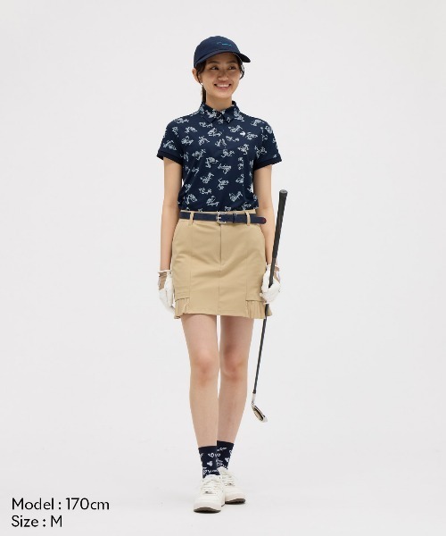 le coq sportif GOLF(ルコックスポルティフゴルフ)の「【le coq sportif GOLF】 裾プリーツスカート ゴルフウェア(スカート・レディース・グリーン/カーキ/ネイビー/ベージュ・S/M/L/XL)」の6枚目の写真