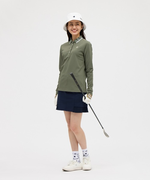 le coq sportif GOLF(ルコックスポルティフゴルフ)の「【le coq sportif GOLF】 裾プリーツスカート ゴルフウェア(スカート・レディース・グリーン/カーキ/ネイビー/ベージュ・S/M/L/XL)」の7枚目の写真