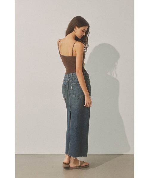 Low Rise Denim Long Skirt/ロングデニムスカート（デニム