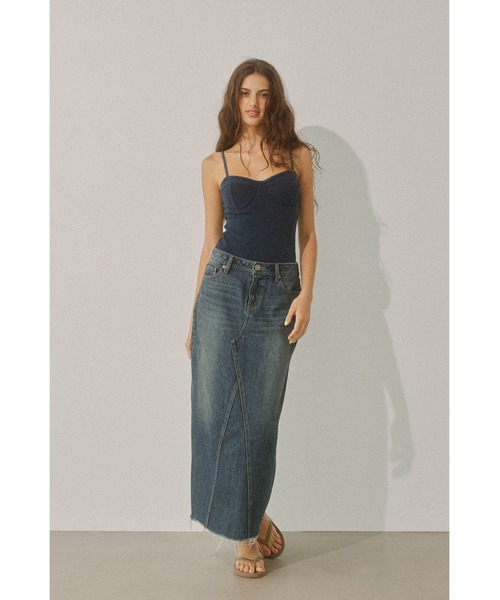 ALEXIA STAM(アリシアスタン)の「Low Rise Denim Long Skirt/ロングデニムスカート(デニムスカート・レディース・ブルー/ブラウン・M/S)」の15枚目の写真