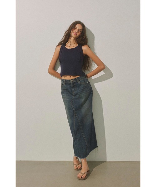 ALEXIA STAM(アリシアスタン)の「Low Rise Denim Long Skirt/ロングデニムスカート(デニムスカート・レディース・ブルー/ブラウン・M/S)」の19枚目の写真