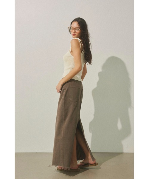 Low Rise Denim Long Skirt/ロングデニムスカート（デニム