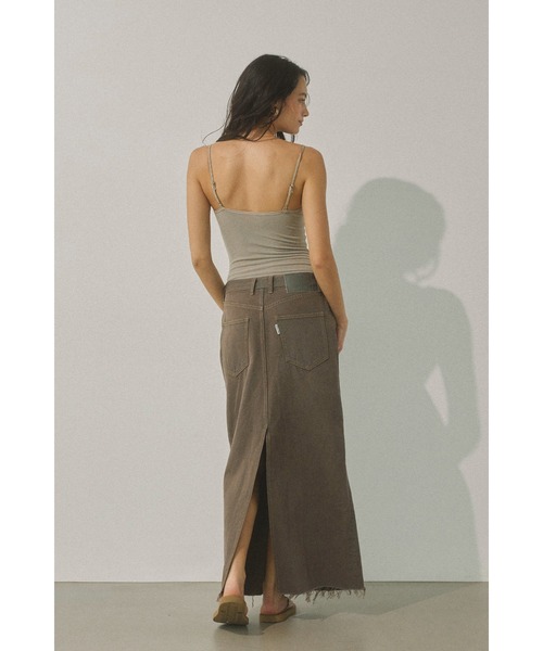 ALEXIA STAM(アリシアスタン)の「Low Rise Denim Long Skirt/ロングデニムスカート(デニムスカート・レディース・ブルー/ブラウン・M/S)」の8枚目の写真