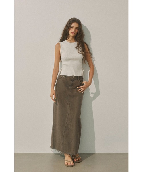 ALEXIA STAM(アリシアスタン)の「Low Rise Denim Long Skirt/ロングデニムスカート(デニムスカート・レディース・ブルー/ブラウン・M/S)」の10枚目の写真