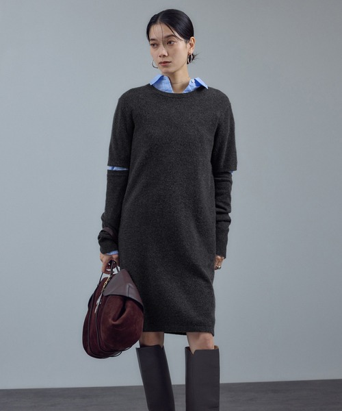 セール】カシミヤニットミニワンピース（ワンピース）｜SALON adam et