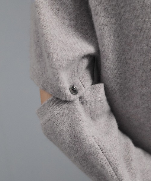 SALON adam et rope'(サロン アダム エ ロペ)の「カシミヤニットミニワンピース(ワンピース・レディース・チャコールグレー/ベージュ系その他・FREE)」の20枚目の写真