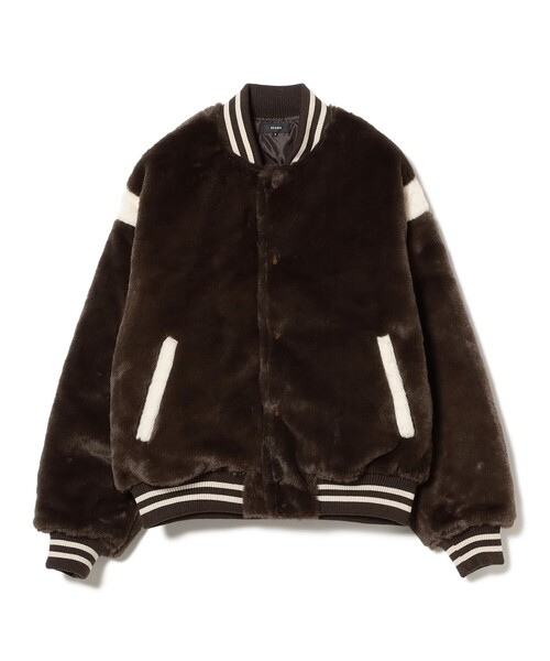 BEAMS(ビームス)の「ワイドフィット フェイクファー バーシティ ジャケット(ブルゾン・メンズ・ブラウン/チャコールグレー・L/M/S/XL)」の17枚目の写真