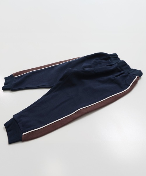 JAM & LINK（ジャムアンドリンク）の「サイド切り替え 裏毛ラインパンツ（スウェットパンツ・キッズ・ブラック/ネイビー/オートミール/サックスブルー・160/150/140/130/120/110/100）」の11枚目の写真