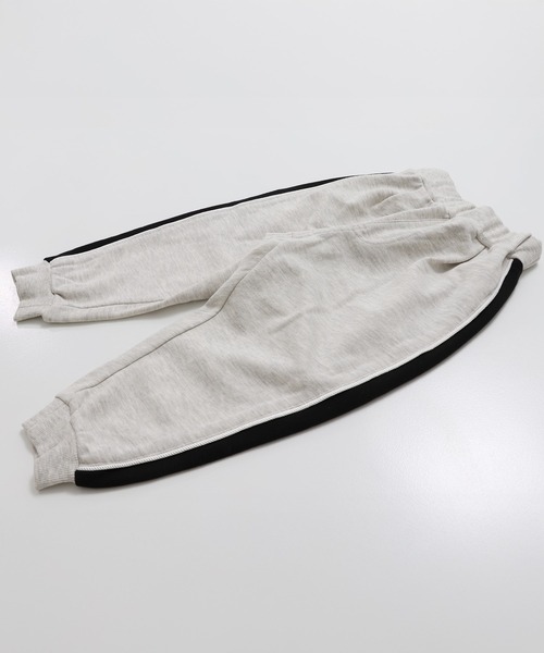 JAM & LINK（ジャムアンドリンク）の「サイド切り替え 裏毛ラインパンツ（スウェットパンツ・キッズ・ブラック/ネイビー/オートミール/サックスブルー・160/150/140/130/120/110/100）」の12枚目の写真