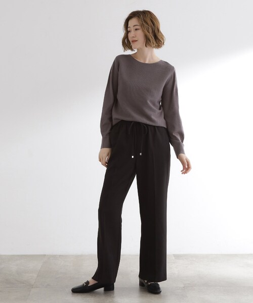 grove(グローブ)の「すっきりもリラックスも叶える ウエストイージー美脚フレアパンツ(その他パンツ・レディース・ブラウン系その他/カーキ/ブラック・03/02/05/04/01)」の6枚目の写真