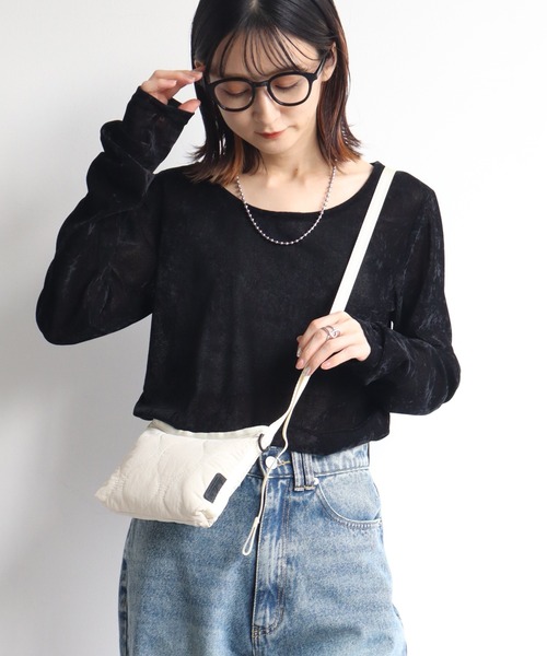 WILD THINGS(ワイルドシングス)の「【WILD THINGS/ワイルドシングス】ひょうたんキルト ボンディング ミニショルダーバッグ(ショルダーバッグ・メンズ・レッド/オフホワイト/ブラック/オリーブ・FREE)」の19枚目の写真
