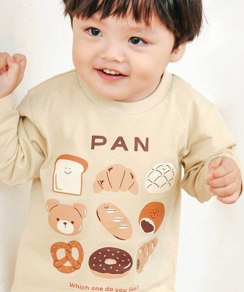 SLAP SLIP(スラップスリップ)の「【スララク/防汚加工/オーガニックコットン】わくわく男の子長袖Tシャツ(80~130cm)(Tシャツ/カットソー・キッズ・ホワイト/ベージュ/ネイビー/グレー/グリーン/ホワイト系その他/ブラック系その他/ブルー系その他2・80cm/90cm/110cm/100cm/120cm/130cm)」の6枚目の写真