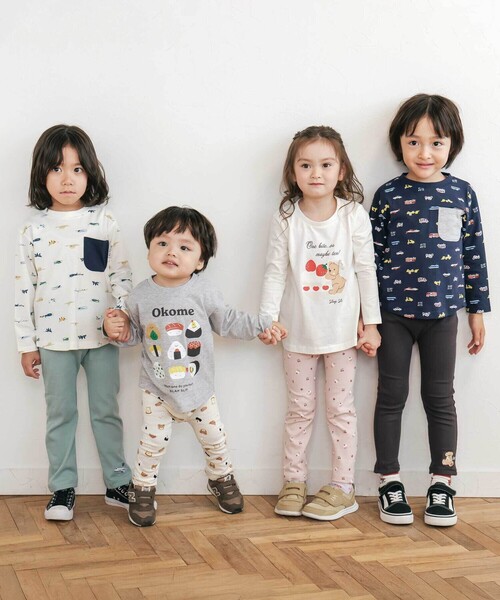 SLAP SLIP(スラップスリップ)の「【スララク/防汚加工/オーガニックコットン】わくわく男の子長袖Tシャツ(80~130cm)(Tシャツ/カットソー・キッズ・ホワイト/ベージュ/ネイビー/グレー/グリーン/ホワイト系その他/ブラック系その他/ブルー系その他2・80cm/90cm/110cm/100cm/120cm/130cm)」の13枚目の写真