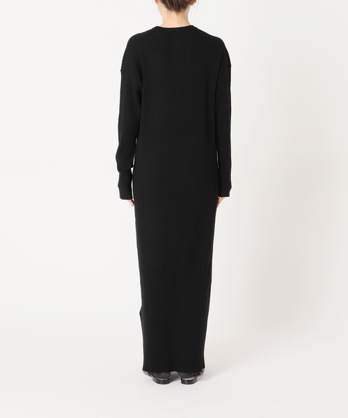 専用【Spick&Span】 ヘンリーネックリブニットワンピース マキシワンピ