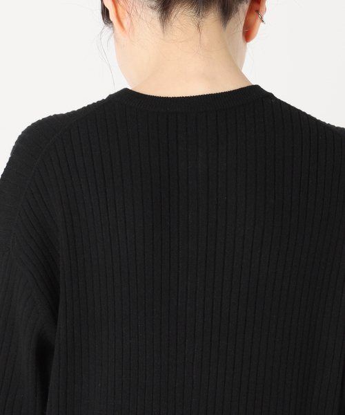 Spick & Span（スピックアンドスパン）の「《手洗い可 / 追加》ヘンリーネックリブニットワンピース（ワンピース・レディース・チャコールグレー/ブラック・FREE）」の9枚目の写真