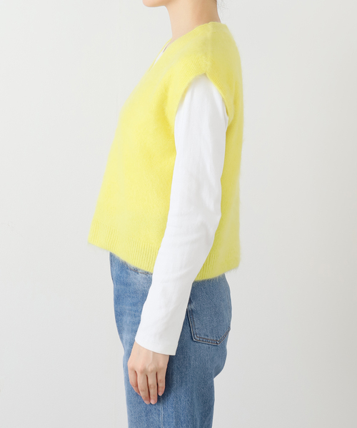 FRAMeWORK（フレームワーク）の「enrica/エンリカ カシミヤシャギーベスト（ベスト・レディース・イエロー/ライトグレー・FREE）」の14枚目の写真