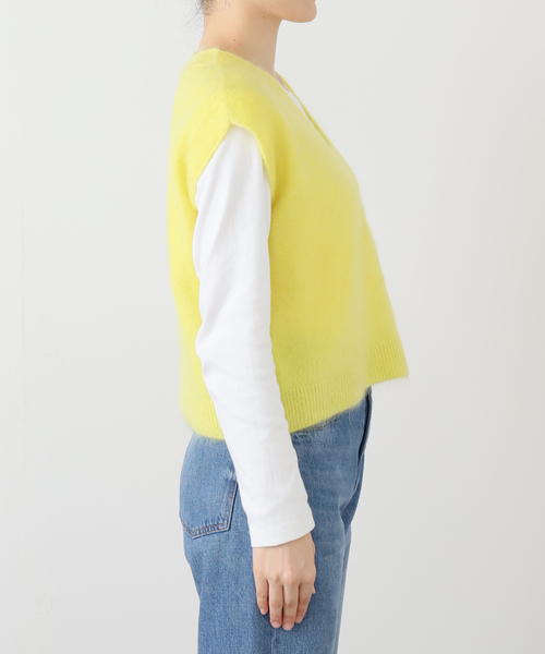 FRAMeWORK（フレームワーク）の「enrica/エンリカ カシミヤシャギーベスト（ベスト・レディース・イエロー/ライトグレー・FREE）」の16枚目の写真