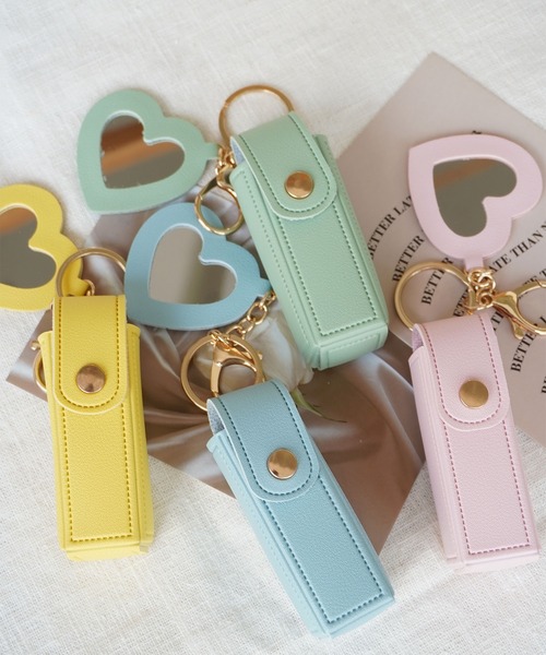 セール】【 ammy. / エイミードット 】 ハートチャームミラー付き