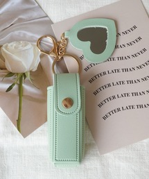 ammy.（エイミードット）の「【 ammy. / エイミードット 】 ハートチャームミラー付き リップケース キーホルダー（チャーム）」