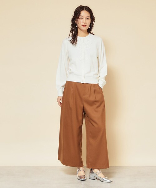 Sunauna(スーナウーナ)の「【COLLECTION LINE】ベルト付ガウチョパンツ(その他パンツ・レディース・ブラック/ダークウッド/オフホワイト・40/38/36)」の11枚目の写真
