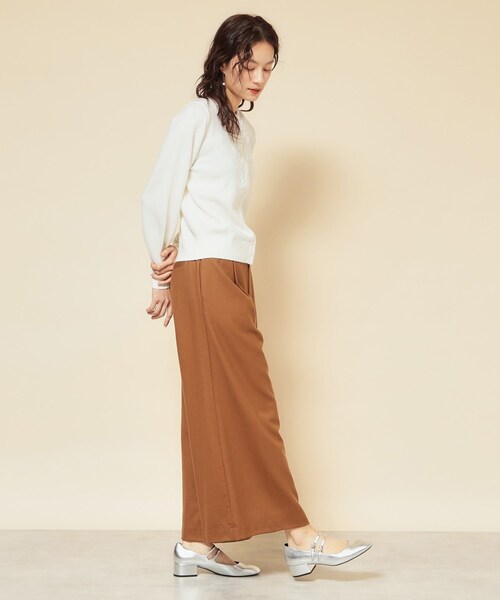 Sunauna(スーナウーナ)の「【COLLECTION LINE】ベルト付ガウチョパンツ(その他パンツ・レディース・ブラック/ダークウッド/オフホワイト・40/38/36)」の12枚目の写真