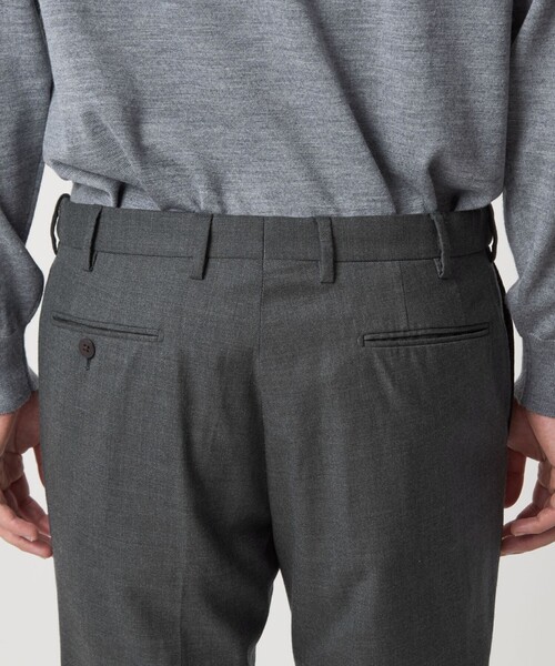 green label relaxing（グリーンレーベルリラクシング）の「TW サキソニー アジャスター スリム スラックス -ウォッシャブル・ストレッチ-（スラックス・メンズ・ダークグリーン/ダークブラウン/グレー/ダークグレー・XS/S/M/L/XL）」の12枚目の写真