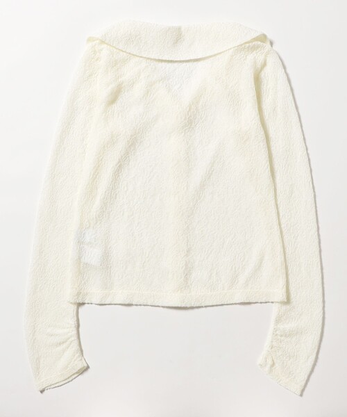 Ray BEAMS(レイビームス)の「RBS / カットレース ビッグカラー シャツ(シャツ/ブラウス・レディース・オフホワイト/ブラック・ONE SIZE)」の6枚目の写真