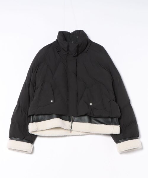 【未使用】5351プーラファム 切り替え ダウンジャケット 2way ムートン 未使用】5351プーラファム 切り替え ダウンジャケット 2way ムートン