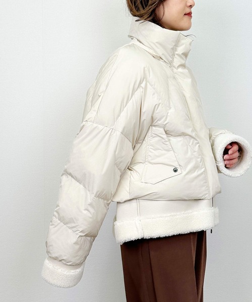 セール】ムートン切り替えダウンジャケット（ダウンジャケット/コート