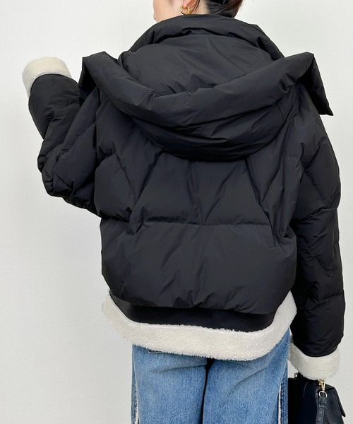 LUGIVA（ルギヴァ）の「ムートン切り替えダウンジャケット（ダウンジャケット/コート・レディース・ブラック/オフホワイト・M）」の21枚目の写真