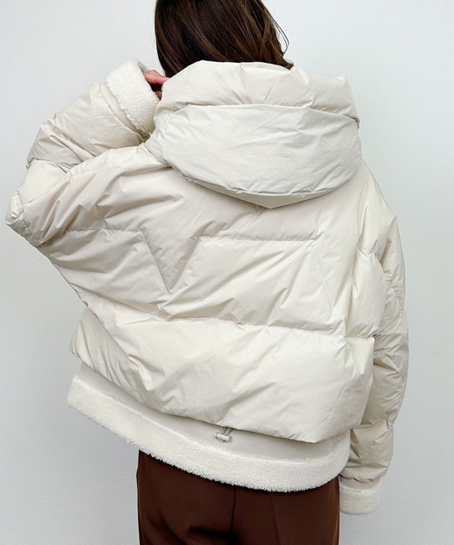 LUGIVA（ルギヴァ）の「ムートン切り替えダウンジャケット（ダウンジャケット/コート・レディース・ブラック/オフホワイト・M）」の13枚目の写真