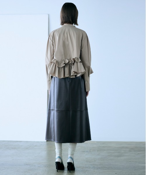 Marilyn Moon(マリリンムーン)の「spiral raffle blouse(シャツ/ブラウス・レディース・ブラック/ホワイト/キャメル・FREE)」の15枚目の写真