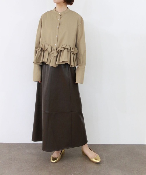 Marilyn Moon(マリリンムーン)の「spiral raffle blouse(シャツ/ブラウス・レディース・ブラック/ホワイト/キャメル・FREE)」の16枚目の写真