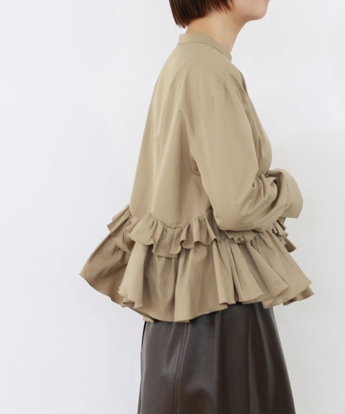 Marilyn Moon(マリリンムーン)の「spiral raffle blouse(シャツ/ブラウス・レディース・ブラック/ホワイト/キャメル・FREE)」の18枚目の写真
