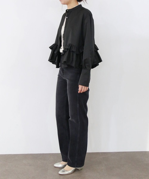Marilyn Moon(マリリンムーン)の「spiral raffle blouse(シャツ/ブラウス・レディース・ブラック/ホワイト/キャメル・FREE)」の21枚目の写真