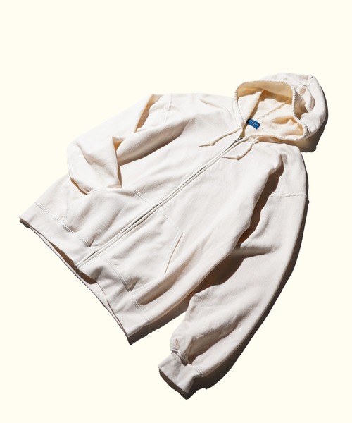 TOWNCRAFT(タウンクラフト)の「TOWNCRAFT / タウンクラフト 90S PIGMENT FULL ZIP HOODIE ヴィンテージ加工 ピグメントダイ ジップアップパーカー(パーカー・メンズ・ライトグリーン/ピンク/ネイビー/パープル/グレー/ターコイズブルー/ブラック/ブルーグレー/ライトブルー/オリーブ/ナチュラル/ダークネイビー/ダークブラウン/インディゴブルー・MEDIUM/LARGE/X-LARGE/XX-LARGE)」の6枚目の写真