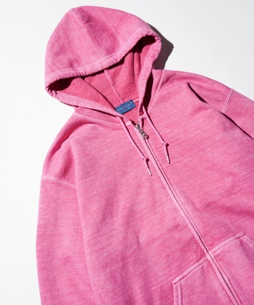 TOWNCRAFT（タウンクラフト）の「TOWNCRAFT / タウンクラフト 90S PIGMENT FULL ZIP HOODIE ヴィンテージ加工 ピグメントダイ ジップアップパーカー（パーカー・メンズ・ライトグリーン/ピンク/ネイビー/パープル/グレー/ターコイズブルー/ブラック/ブルーグレー/ライトブルー/オリーブ・MEDIUM/LARGE/X-LARGE/XX-LARGE）」の13枚目の写真
