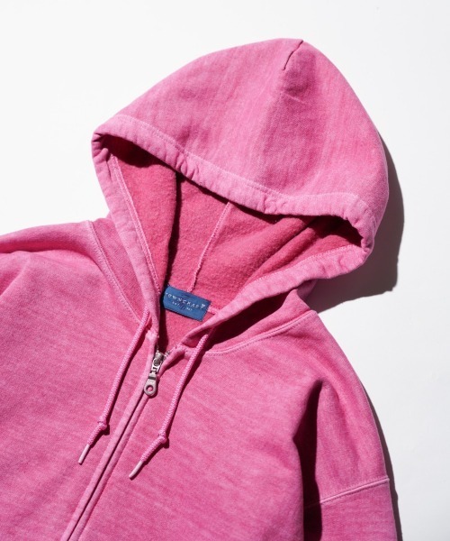 TOWNCRAFT（タウンクラフト）の「TOWNCRAFT / タウンクラフト 90S PIGMENT FULL ZIP HOODIE ヴィンテージ加工 ピグメントダイ ジップアップパーカー（パーカー・メンズ・ライトグリーン/ピンク/ネイビー/パープル/グレー/ターコイズブルー/ブラック/ブルーグレー/ライトブルー/オリーブ・MEDIUM/LARGE/X-LARGE/XX-LARGE）」の12枚目の写真