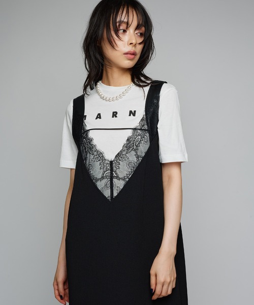 Narcissus(ナルシス)の「【前後2WAY】大人女性ロングワンピース レースデザイン(ワンピース・レディース・グレー/ブラック・FREE)」の2枚目の写真
