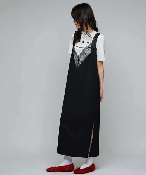 Narcissus(ナルシス)の「【前後2WAY】大人女性ロングワンピース レースデザイン(ワンピース・レディース・グレー/ブラック・FREE)」の7枚目の写真