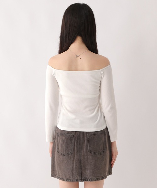 カップ付きオフショルTEE 599323（Tシャツ/カットソー）｜Heather