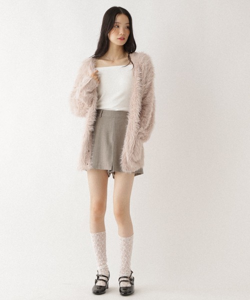 Heather（ヘザー）の「カップ付きオフショルTEE　599323（Tシャツ/カットソー・レディース・ブラック/オフホワイト・S/M）」の6枚目の写真