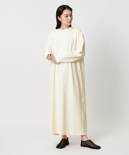 MARW UNITED ARROWS（マルゥ ユナイテッドアローズ）の「＜MARW UNITED ARROWS＞ジャージー ロングスリーブ ワンピース（ワンピース・レディース・オフホワイト/ブラック/ダークグレー・34/38/36）」の7枚目の写真