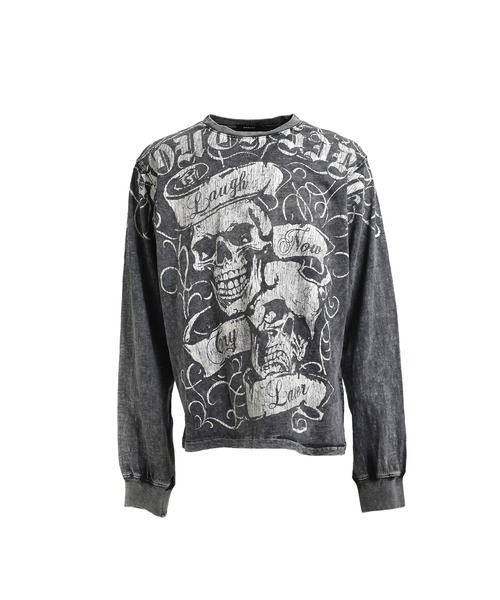 BREATH(ブレス)の「SKULL WASH LS TEE(Tシャツ/カットソー・メンズ・ブラック/ブラウン・MEDIUM/LARGE/X-LARGE/XX-LARGE)」の2枚目の写真